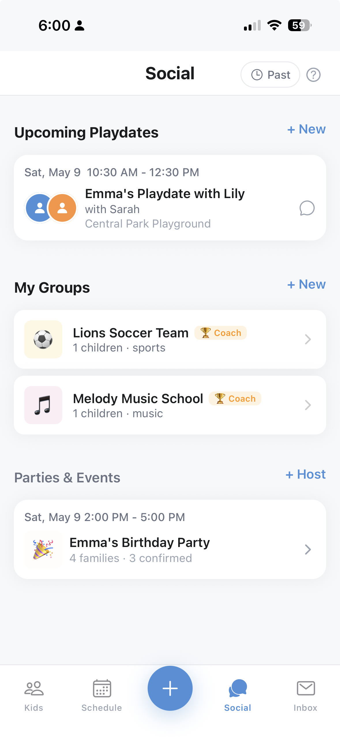 KidHub playdates